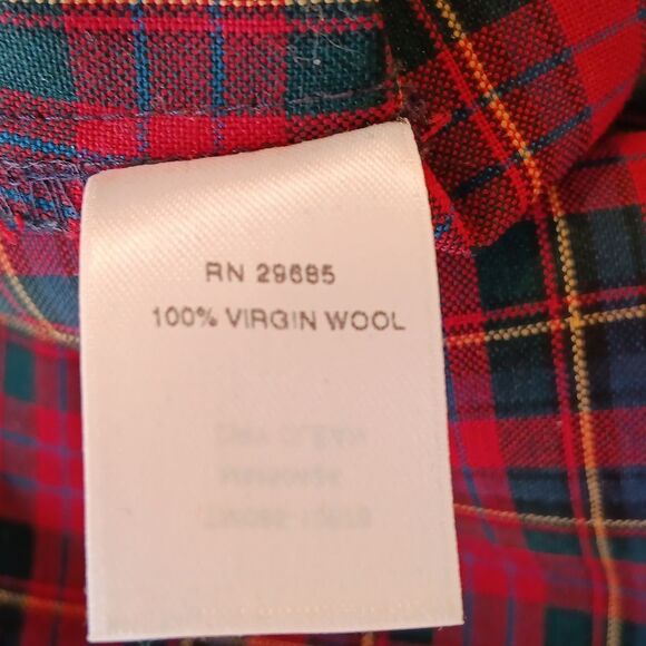 NWOT Pendleton Tartan Plaid Wool Shirt in Red and Black. Holiday - Picture 9 of 11